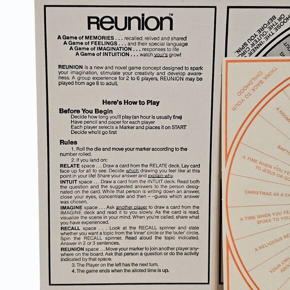 The Christian Version REUNION GAME By The Ungame Company INCOMPLETE / PARTS ONLY - Picture 15 of 16